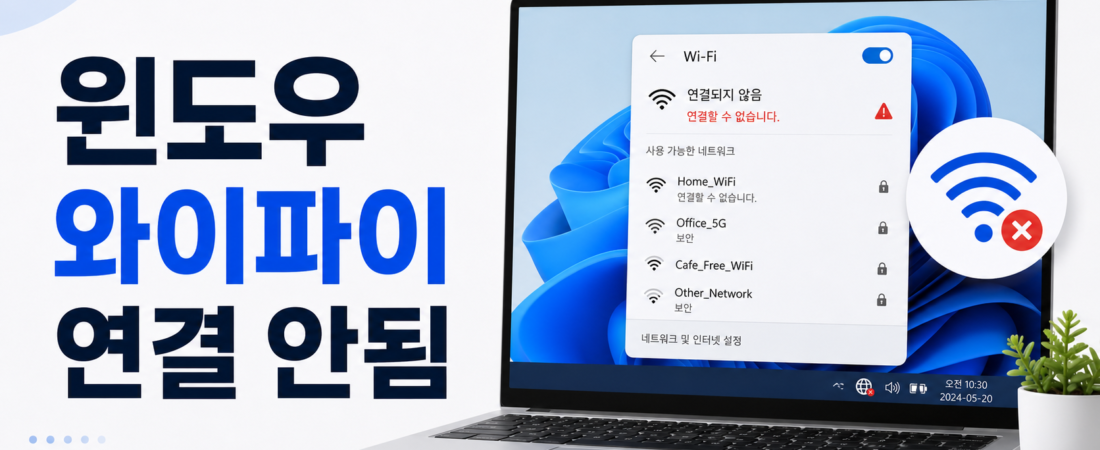 윈도우 와이파이 연결 안됨, 인터넷이 안 될 때 확인할 순서