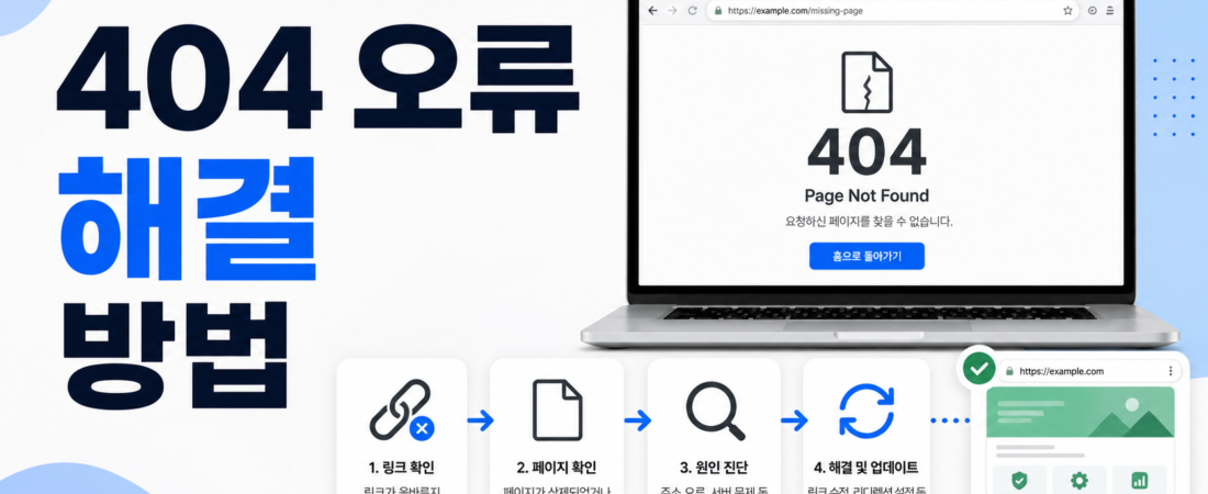 404 오류 해결 방법, 페이지를 찾을 수 없음이 뜰 때 확인할 것