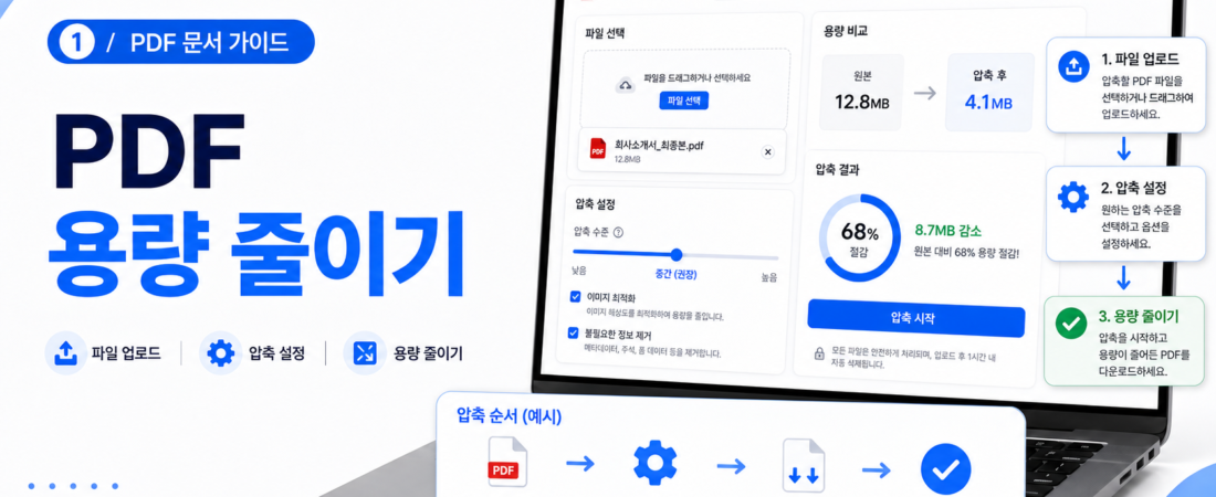 PDF 용량 줄이기, 화질 너무 안 깨지게 파일 크기 줄이는 방법
