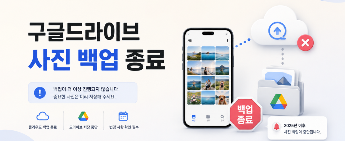 구글드라이브 사진 백업 종료, 8월 10일부터 안 올라간다면 이렇게 바꾸세요